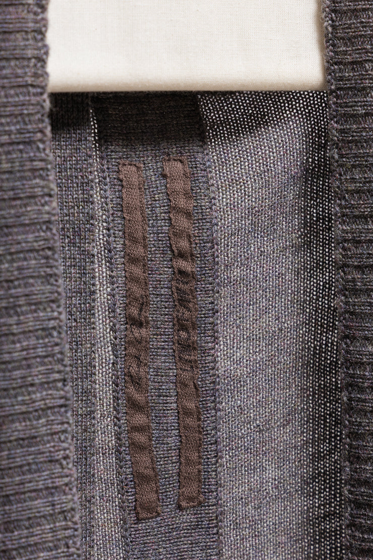 RICK OWENS - FW11 "LIMO" 100% merino wool cardigan with inner strap