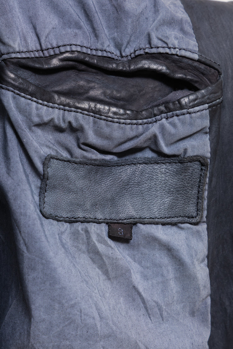ISAMU KATAYAMA BACKLASH - Calf shoulder leather single rider jacket
