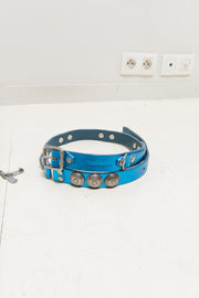 BLACKMEANS - 2025 Blue leather concho belt