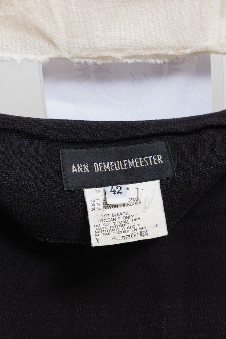 ANN DEMEULEMEESTER - Late 90’s linen and cotton textured skirt