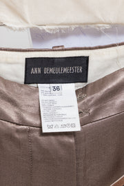 ANN DEMEULEMEESTER - FW02 Wide satin pants with cargo pockets and adjustable straps (runway)