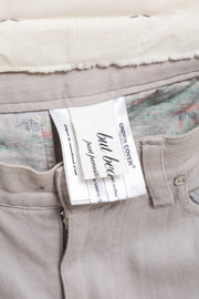 UNDERCOVER - FW04 « But Beautiful » Grey cotton pants with floral lining (runway)