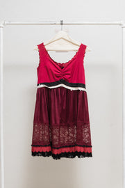 UNDERCOVER - SS05 « But Beautiful II » Monster mini fringed dress with embroidered teeth (runway)