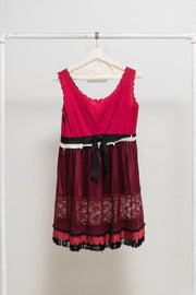 UNDERCOVER - SS05 « But Beautiful II » Monster mini fringed dress with embroidered teeth (runway)