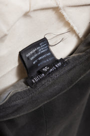 ANN DEMEULEMEESTER - Early 2000’s leather dress top with dropping neckline