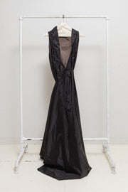 ANN DEMEULEMEESTER - FW00 Extra long nylon dress with waist straps (runway)