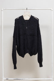 FREDERIK LIEDERLEY - Wool sweater with extra long sleeves and loose knitting details