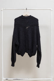 FREDERIK LIEDERLEY - Wool sweater with extra long sleeves and loose knitting details
