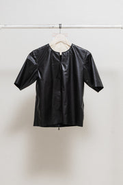 UDO EDLING - Paper effect lambskin scuba tee