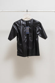 UDO EDLING - Paper effect lambskin scuba tee