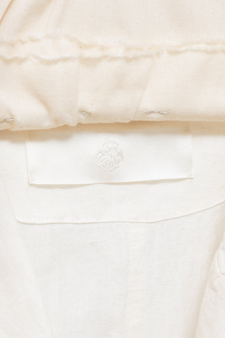 MARC LE BIHAN - White linen tail jacket