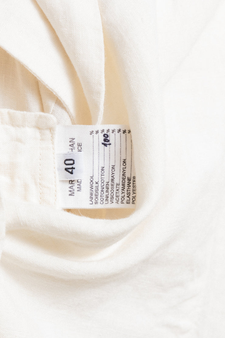 MARC LE BIHAN - White linen tail jacket