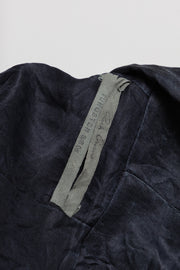 RICK OWENS - SS06 « TUNGSTEN » Cotton draped maxi dress with silk lapels (runway)