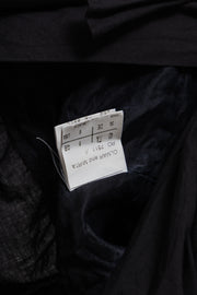 RICK OWENS - SS06 « TUNGSTEN » Cotton draped maxi dress with silk lapels (runway)