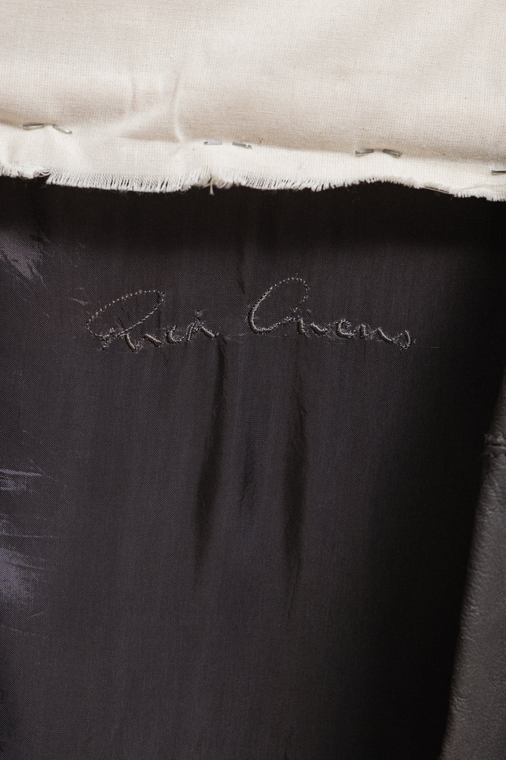 RICK OWENS - SS09 « Strutter » Dust lamb leather jacket with side straps to tie up