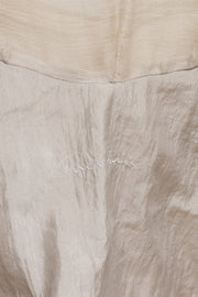 RICK OWENS - SS11 « Anthem » Cropped jacket with lamb leather sleeves and crumpled silk top layer (runway)