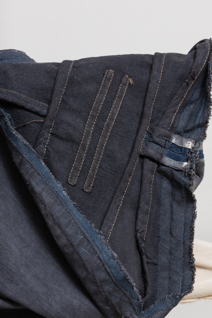 RICK OWENS DRKSHDW - 2007 Washed denim jacket with rounded panels and sleeve slits