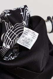 NUMBER (N)INE - SS07 Silk vest with jewel beaded fringes and musical score lining (runway)