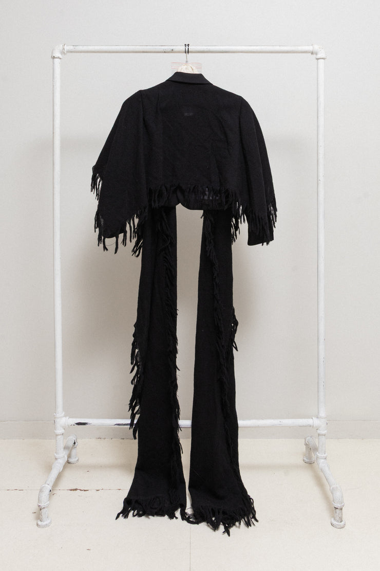 NOIR KEI NINOMIYA - FW18 Cropped wool scarf jacket (runway)