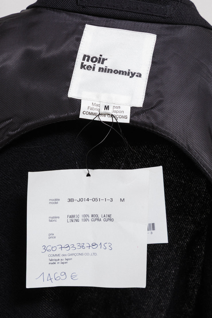 NOIR KEI NINOMIYA - FW18 Cropped wool scarf jacket (runway)