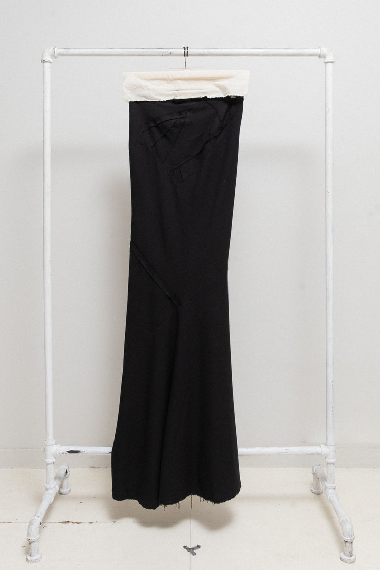 FREDERIK LIEDERLEY - FW23 Extra long siren skirt with patchwork details
