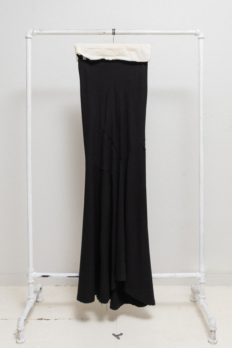 FREDERIK LIEDERLEY - FW23 Extra long siren skirt with patchwork details