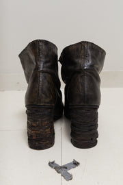 FREDERIK LIEDERLEY - Object dyed calf skin covered shoes with sculpted heels