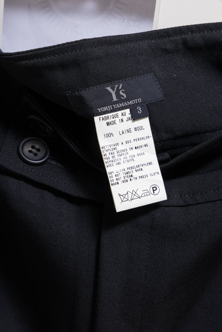 YOHJI YAMAMOTO Y’S - Gabardine wool skirt with slit detail