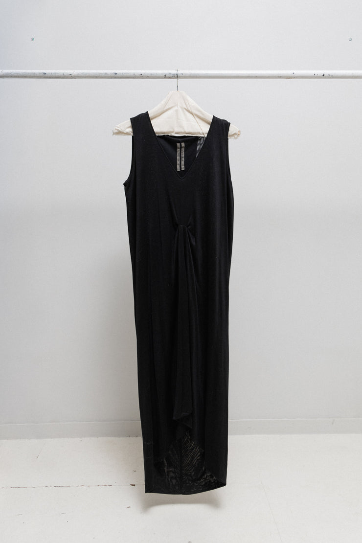 RICK OWENS - FW07 "EXPLODER" Long dress with a front dart and a back sash