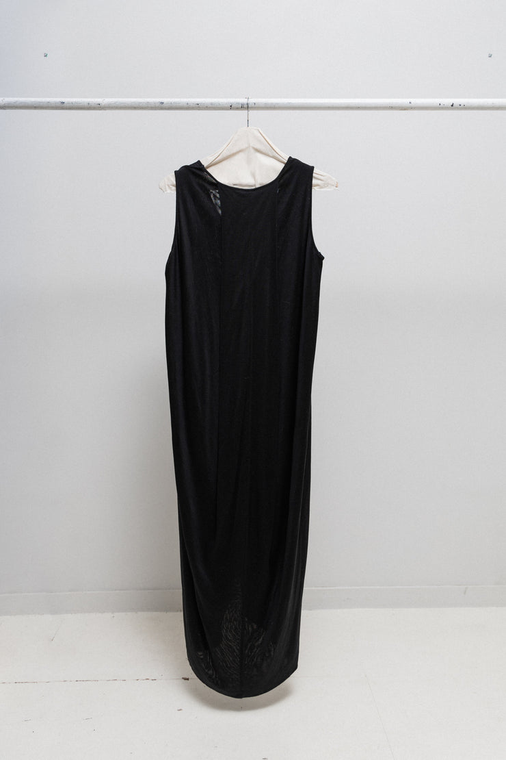 RICK OWENS - FW07 "EXPLODER" Long dress with a front dart and a back sash