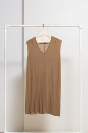 RICK OWENS - FW15 « SPHINX » Silk blend elongated mustard top