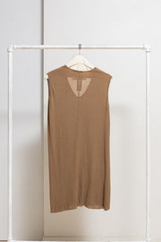 RICK OWENS - FW15 « SPHINX » Silk blend elongated mustard top