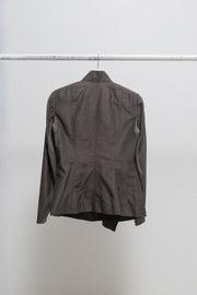 RICK OWENS - SS15 "FAUN" Silk and cotton textured jacket with side buttoning