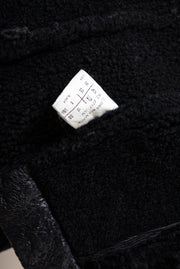 RICK OWENS - FW03 "TRUCKER" Thick textured lamb leather jacket with matching fleece
