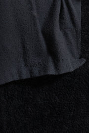 RICK OWENS - FW10 "GLEAM" Lamb leather long jacket with matching fleece and textured sleeves
