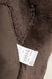 RICK OWENS - FW12 "MOUNTAIN" Lamb leather jacket with dust fleece and calf leather sleeves