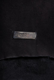 RICK OWENS PALAIS ROYAL - 2009 Kangaroo leather + calf skin cropped jacket with straps and beaver fur collar