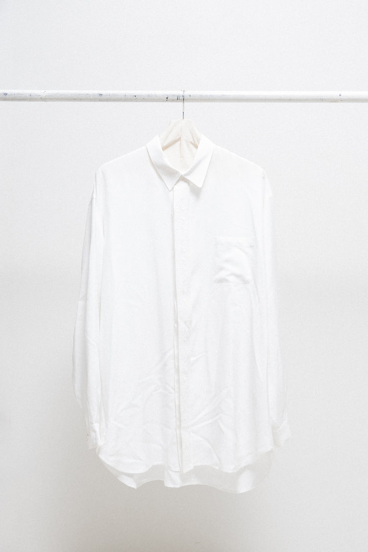 YOHJI YAMAMOTO GOTHIC - Lightweight shirt with embroidered button placket (90&