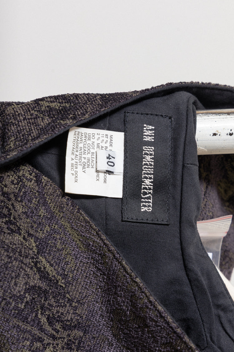 ANN DEMEULEMEESTER - 1990's patterned vest with metallic