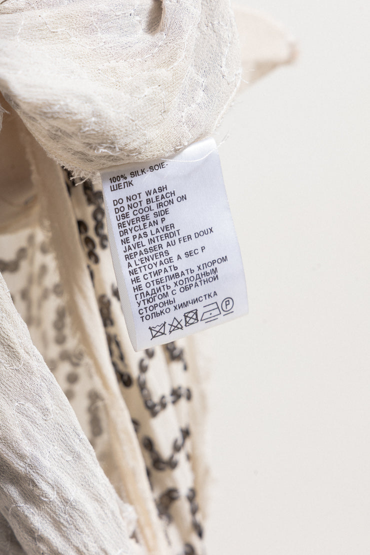 ANN DEMEULEMEESTER - SS10 Silk vest with 850 gr of metal sequins (runway)