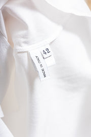 OLIVIER THEYSKENS - Early 2000’s Sleeveless cotton shirt with satin details
