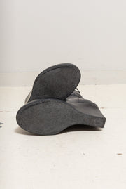 ANN DEMEULEMEESTER - FW09 Calf leather wedge boots with ankle straps
