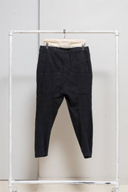 MARC POINT - Textured cotton pants with wooden button