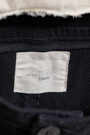 MARC POINT - Textured cotton pants with wooden button