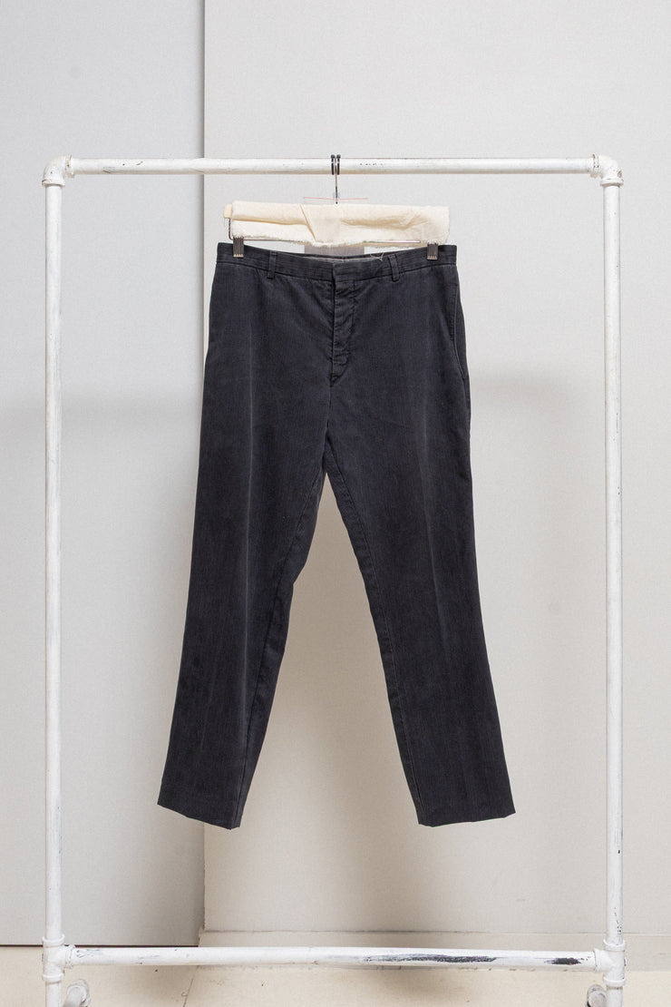 CAROL CHRISTIAN POELL - FW02-03 Pinstripe cotton pants with curved pockets
