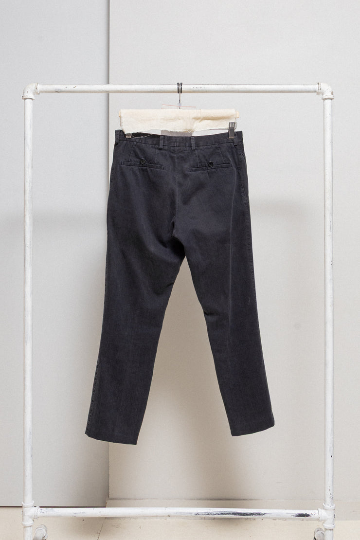 CAROL CHRISTIAN POELL - FW02-03 Pinstripe cotton pants with curved pockets