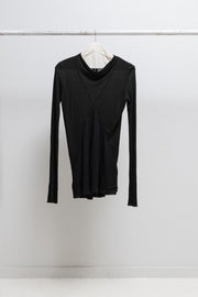 RICK OWENS - FW09 "CRUST" Silk blend panelled sweater with ribbed sleeves