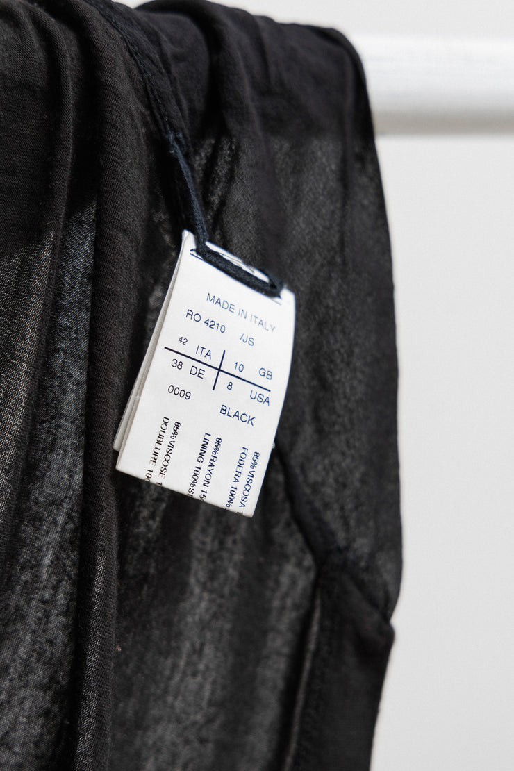 RICK OWENS - FW09 "CRUST" Silk blend panelled sweater with ribbed sleeves