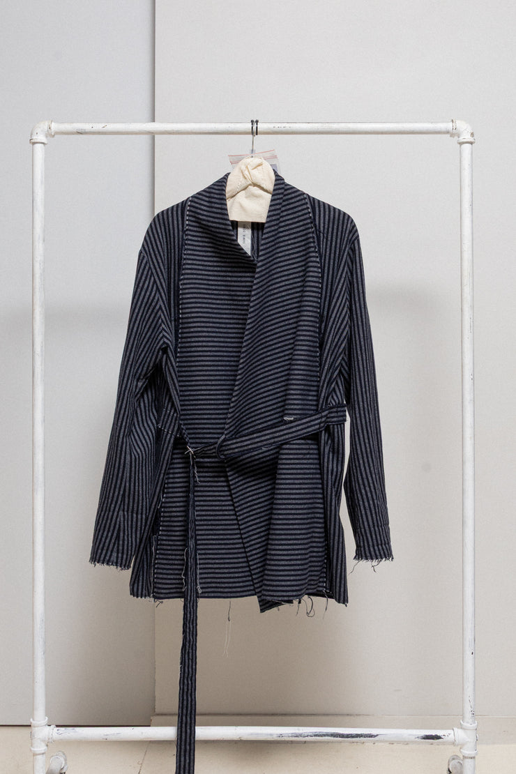 DAMIR DOMA - FW17 Striped wool kimono coat