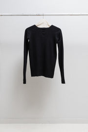 RICK OWENS - FW12 "MOUNTAIN" V neck cashmere sweater with ribbed sleeves